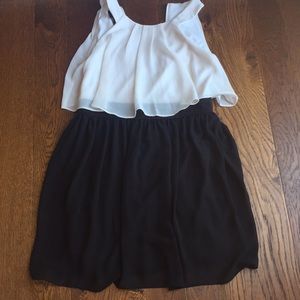 Girls Black and White Dress